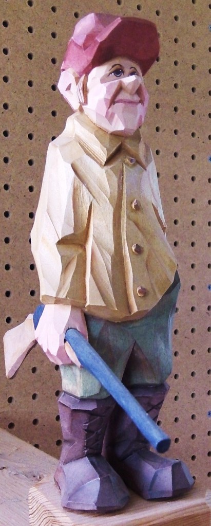 'The Hunter,' a Norwegian flat-plane carving by Harley Refsal. 